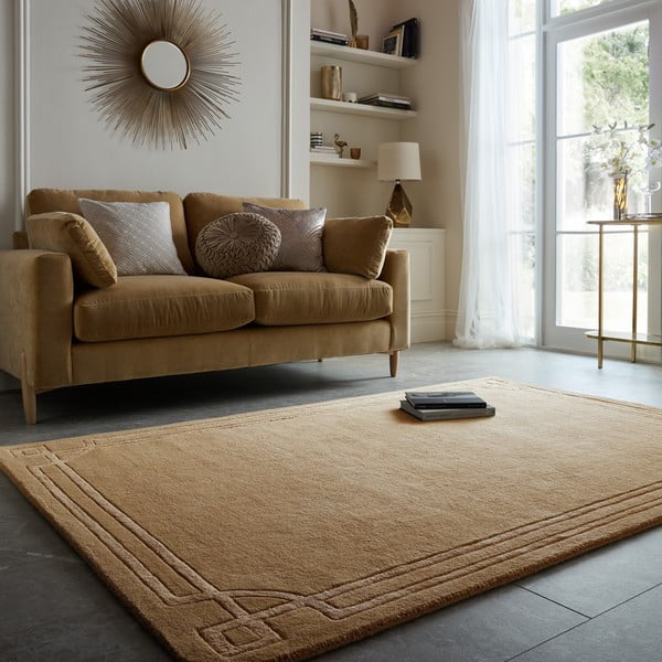 Terrakottapunane käsitsi kootud villane vaip 120x170 cm Gatsby - Flair Rugs-image-1