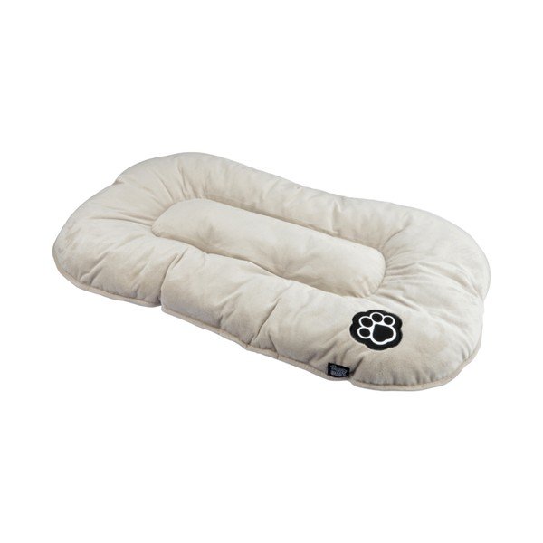 Beež seemisnahast koeravoodi 61x38 cm Flakes - Love Story