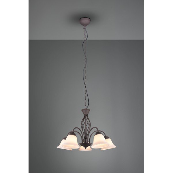 Tumepruun ripplamp klaasist varjuga, ø 60 cm Rustica - Trio-image-3