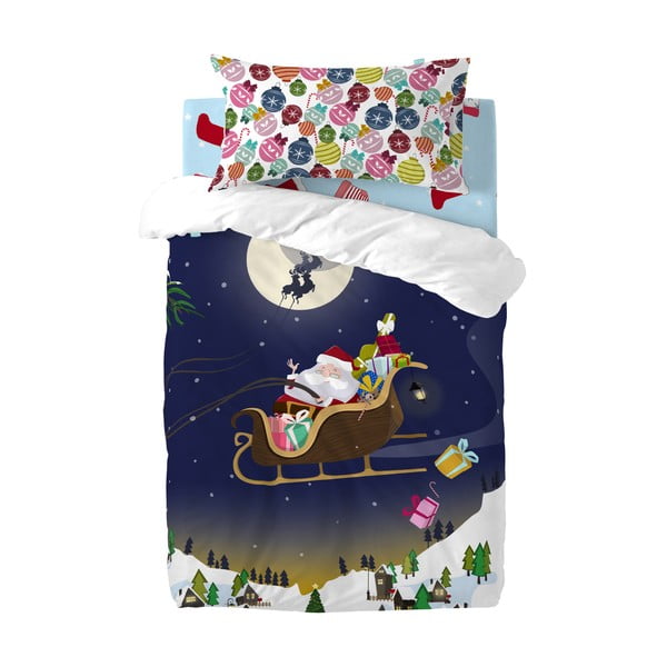 Laste puuvillane padi ja padi , 100 x 120 cm Merry Christmas - Mr. Fox