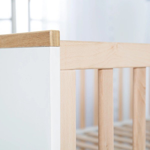 Pöögipuidust valge-puiduvärvi võrevoodi 70x140 cm Finn – Roba-image-2