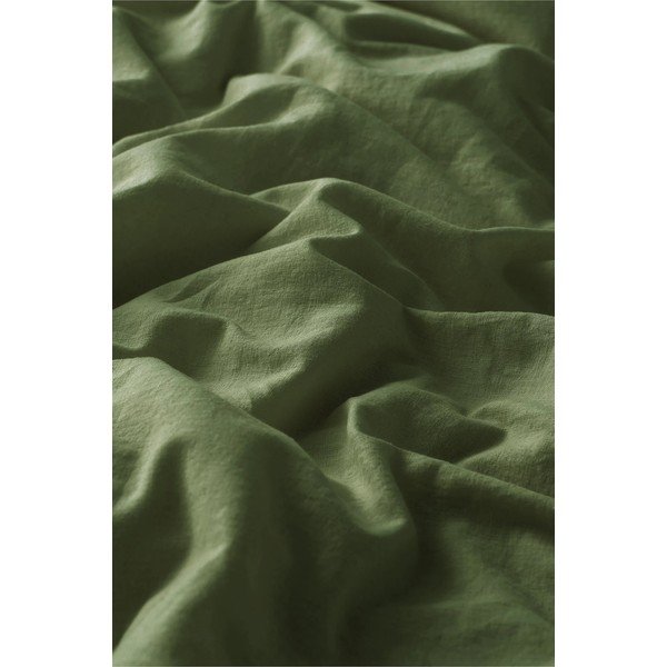 Roheline linane voodipesu üheinimesevoodile 150x200 cm Elly - Ellos Home-image-4
