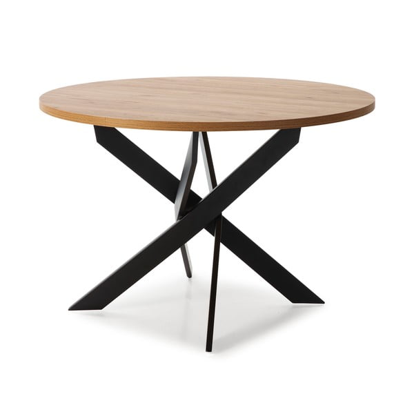Ümmargune söögilaud tammeplaadiga 120x120 cm Ther - Marckeric-image-2