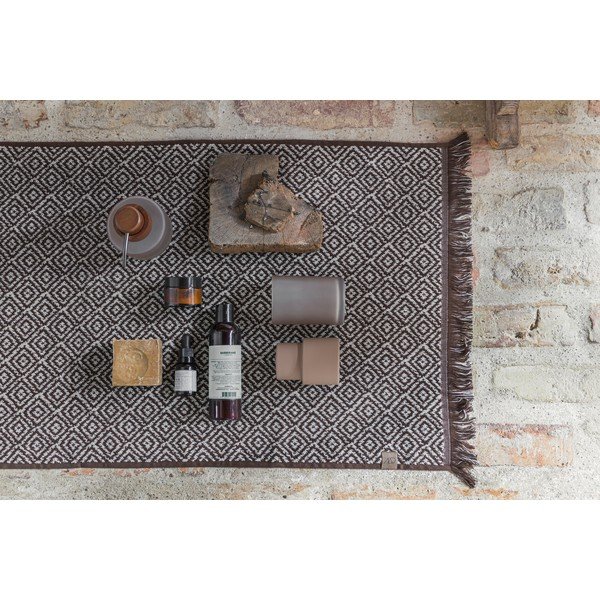Tumepruun tekstiilist vannitoamatt 50x80 cm Morocco - Mette Ditmer Denmark-image-1