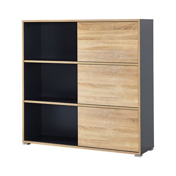 Must raamaturiiul tammepuust 120x119 cm - Germania-image-4