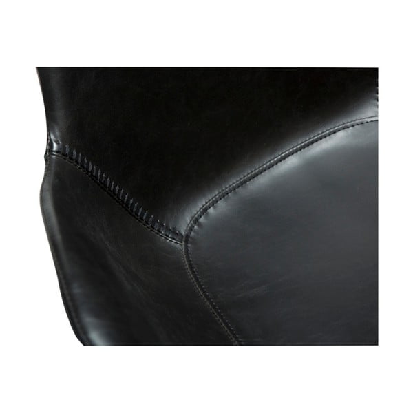 Černá koženková jídelní židle s područkami DAN-FORM Denmark Hype-image-4