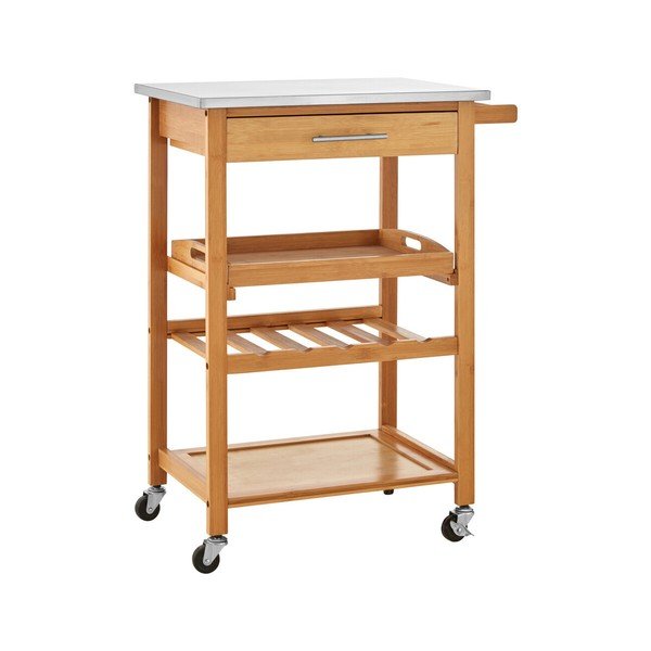 Bambusest serveerimislaud ratastel 41x58 cm Harlow - Premier Housewares