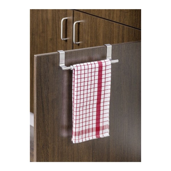 Hõbedane käterätiku hoidja rippuv kroomitud teras Over the Door – Wenko-image-1