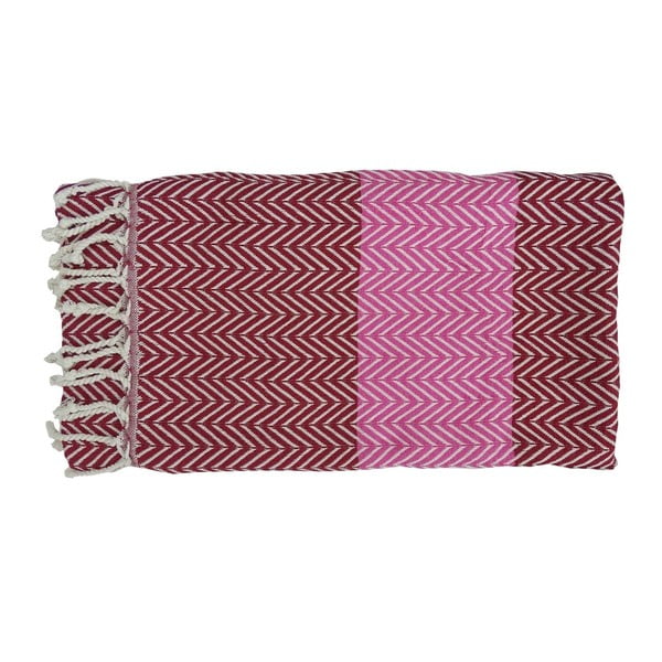 Fialová ručně tkaná osuška z prémiové bavlny Homemania Damla Hammam, 100 x 180 cm