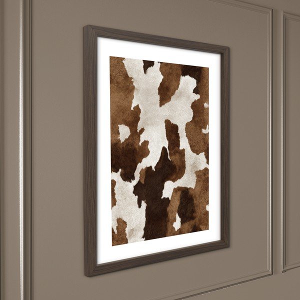 Trükitud pilt raamiga 30x40 cm Cowhide - Styler-image-1