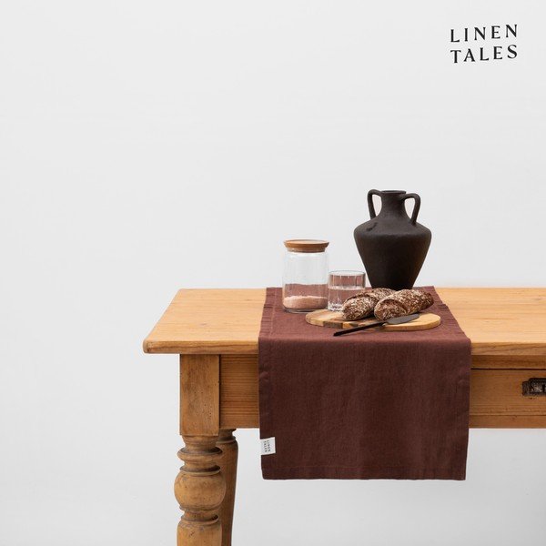Linane laualina 40x150 cm Chocolate - Linen Tales