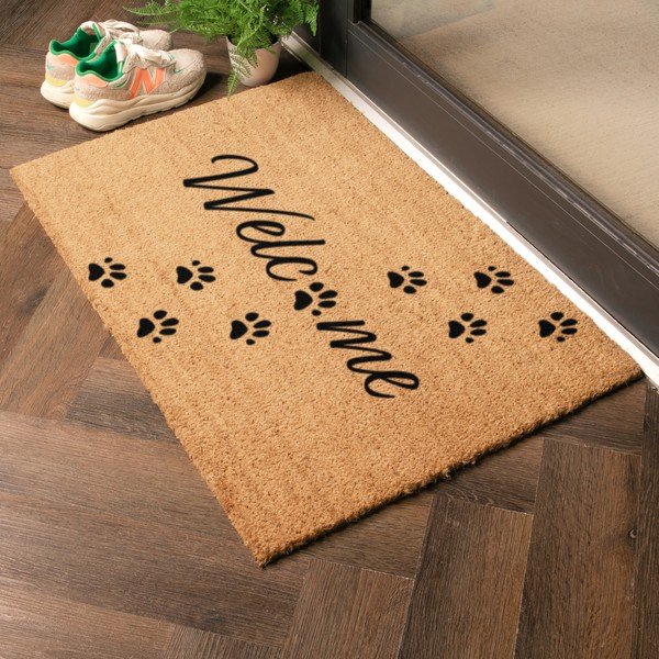 Kookoskiududest matt 60x90 cm Welcome Paws - Artsy Doormats-image-1