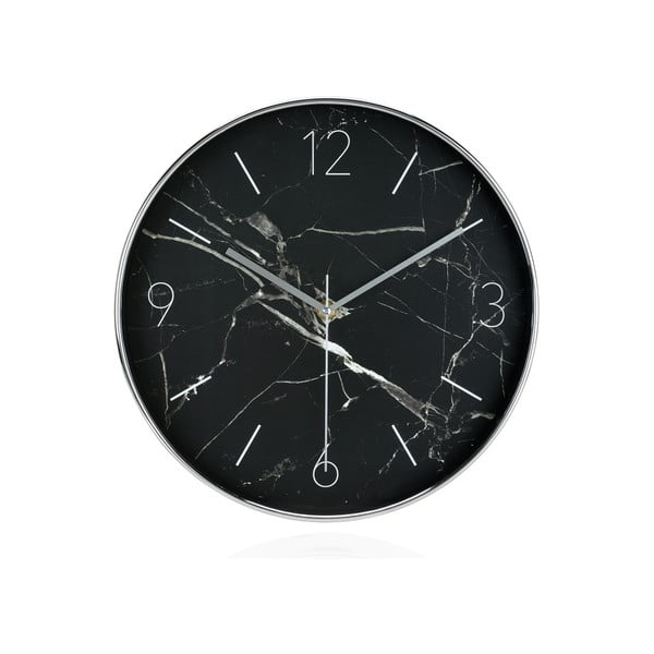 Černé mramorové hodiny Andrea House Marble, 30 cm