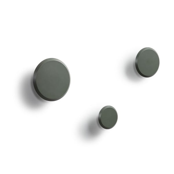 Hallikasrohelised seinale kinnitatavad puidust konksud 3tk komplektis Nadua - Kave Home