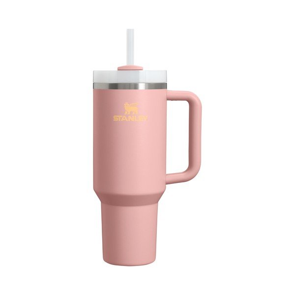 Virsikuvärvi roostevabast terasest termospudel koos kõrrega 1,18 l Quencher H2.O FlowState™ Tumbler Peach Rose - Stanley