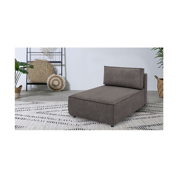 Helepruun velvetist diivanimoodul, muutuv  Nihad modular - Bobochic Paris-image-1