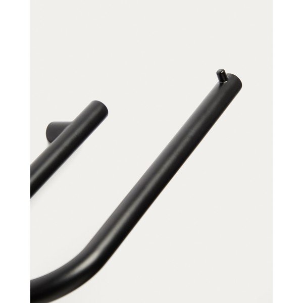 Must roostevabast terasest seinale kinnitatav WC-paberi hoidik Arely - Kave Home-image-3