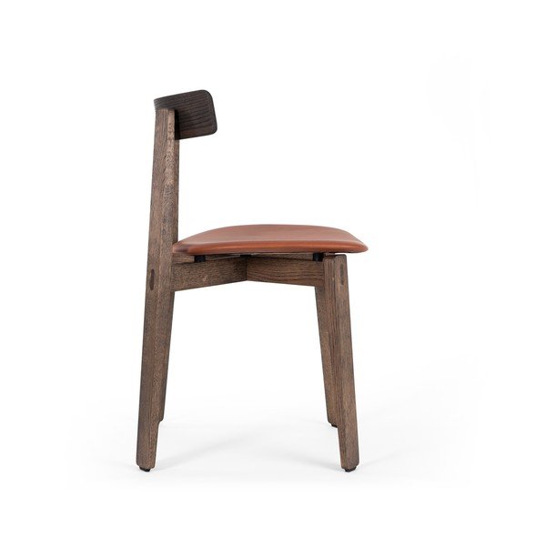 Konjakipruun tammepuidust söögitool Nora - Gazzda-image-2