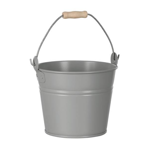Šedý dekorativní kbelík Butlers Zinc, ⌀ 16 cm
