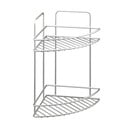 Seinale paigaldatav nurgapealne vannitoa riiul kahe korrusega Refl - Metaltex