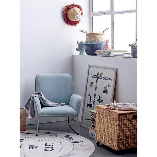 Valge vaip Loomad, ø 130 cm - Bloomingville Mini-image-1