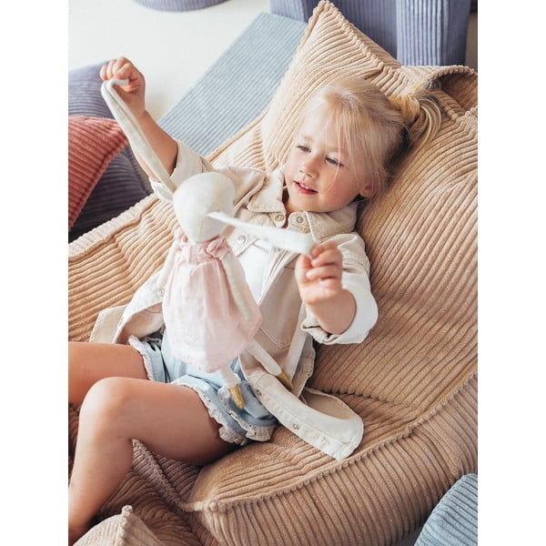 Helepruun velvetist laste kott-tool Chair - Wigiwama-image-4