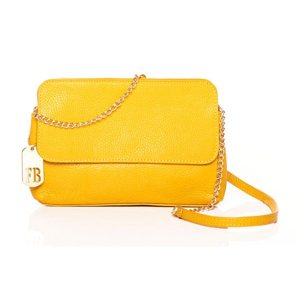 Kožená kabelka Envelope Yellow