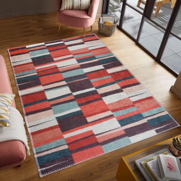 Punane pestav vaip 160x230 cm Blocks of Fun - Vitaus-image-1