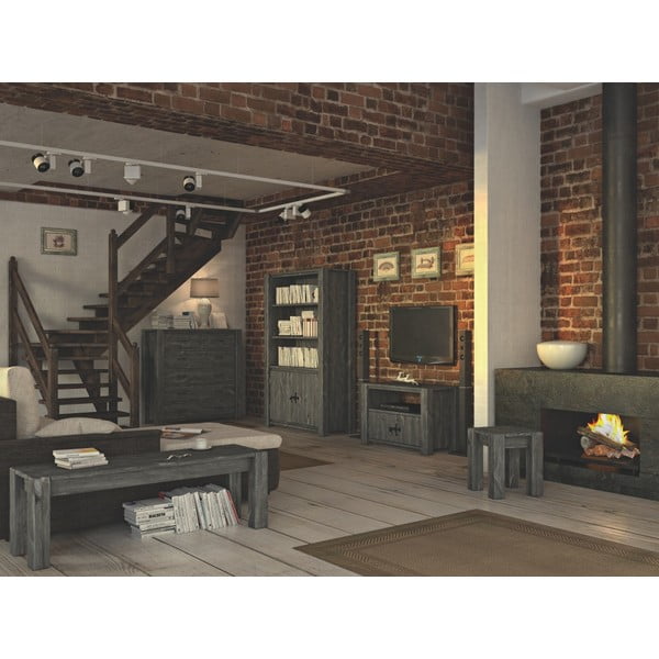 Skříňka Seart z masivní borovice, 120x77 cm-image-3