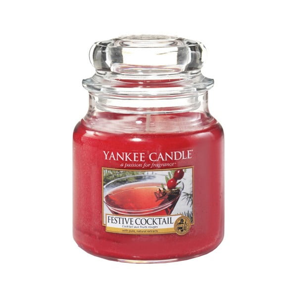 Vonná svíčka Yankee Candle Sváteční Koktejl, doba hoření 65 - 90 hodin