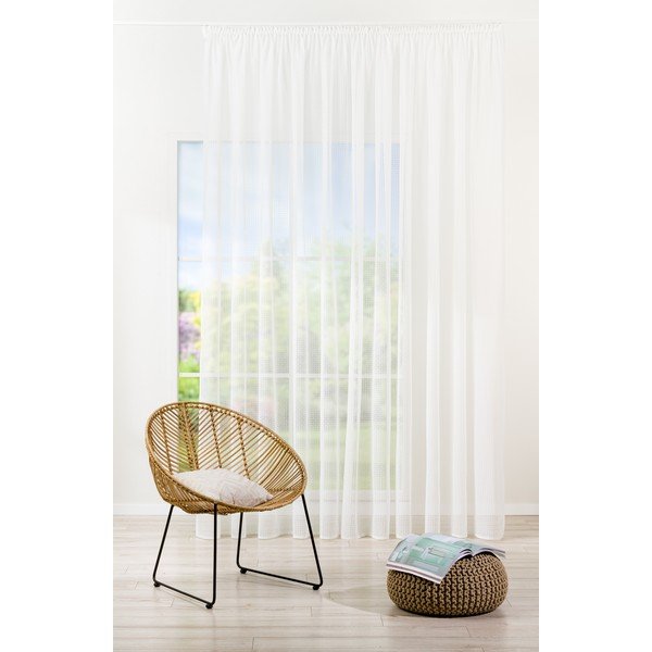 Valge kardin 400x260 cm Agra - Mendola Fabrics-image-1