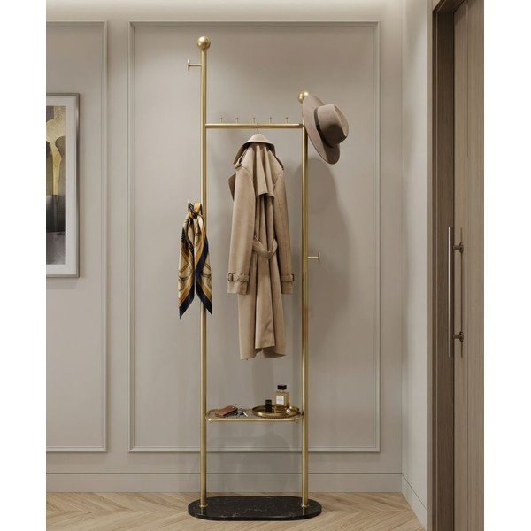 Kuldse värvi metallist riidepuu 48x178 cm Olaf - Mauro Ferretti-image-1