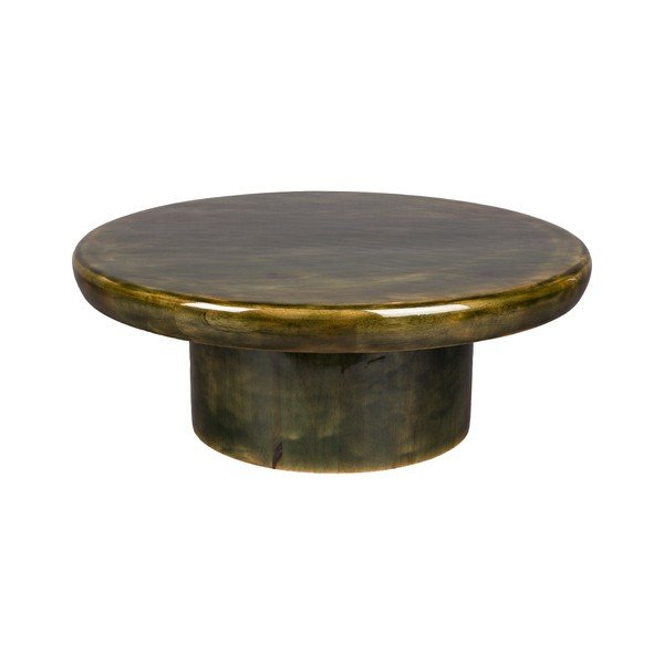 Roheline ümmargune mangopuidust kohvilaud ø 60 cm Mush - Dutchbone