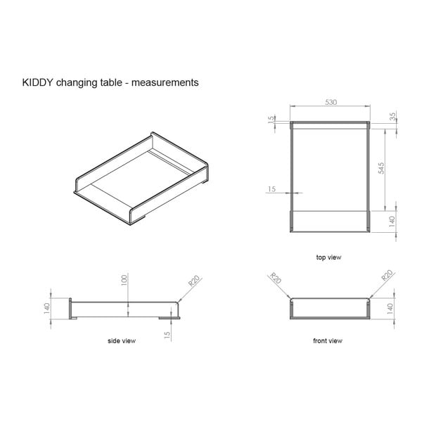 Puidust muutuv laud Kiddy - Vipack-image-2
