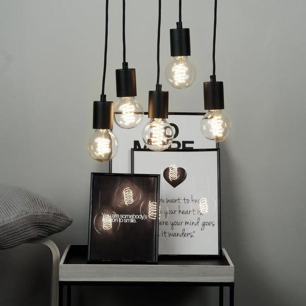 Must rippvalgusti metallist varju ø 5 cm Cero - Sotto Luce-image-3