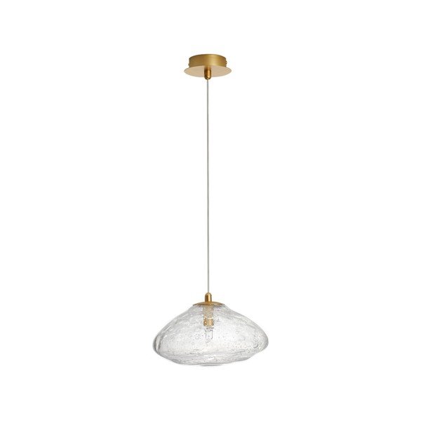Messingist värvi klaasist ripplamp, läbimõõduga 26 cm King - Nova Luce