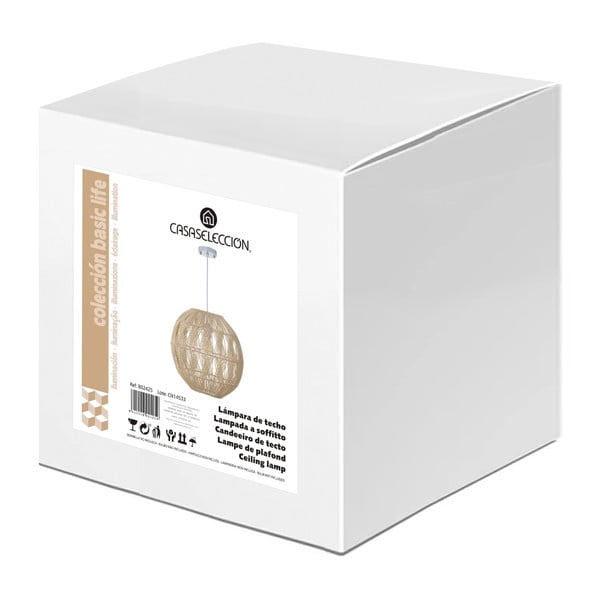 Naturaalset värvi laevalgusti rotangist lambivarjundiga ø 37 cm Natural Way - Casa Selección-image-4