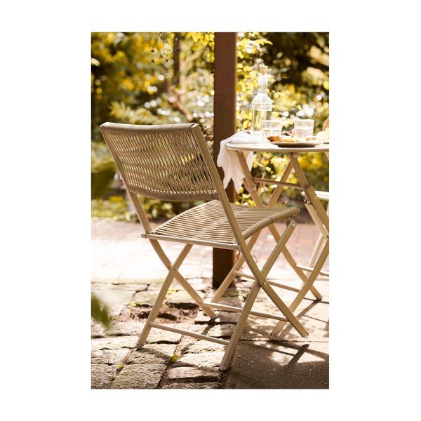 Beež metallist aia söögimööbli komplekt kahele Arcas - House Nordic-image-3