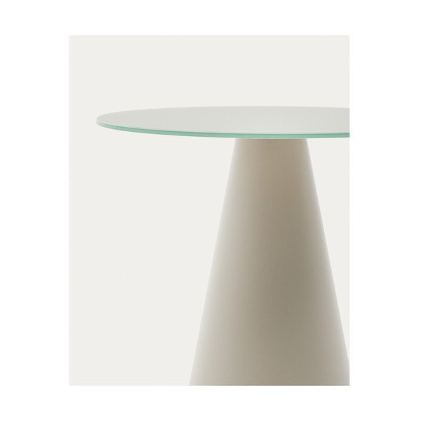 Ümmargune abilaud klaasist pealispinnaga ø 50 cm Wilshire - Kave Home-image-4