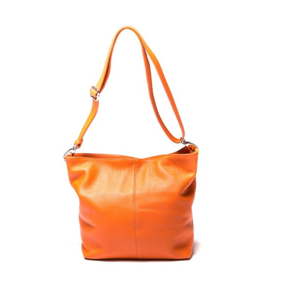 Oranžová kožená kabelka Luisa Vannini Gilliana