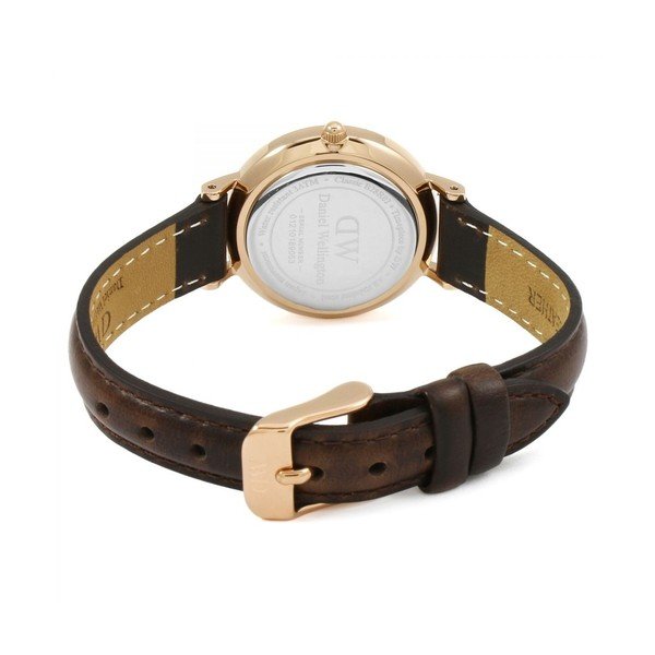 Dámské hodinky s koženým řemínkem a bílým ciferníkem s detaily růžovozlaté barvy Daniel Wellington Petite Bristol, ⌀ 28 mm-image-3