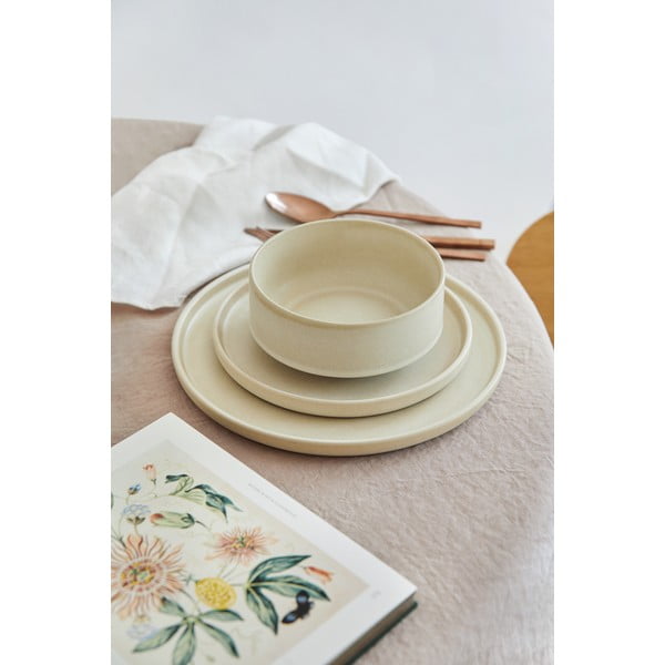 12-osaline beež kivikeraamikast nõude komplekt Malia - Bonami Selection-image-2