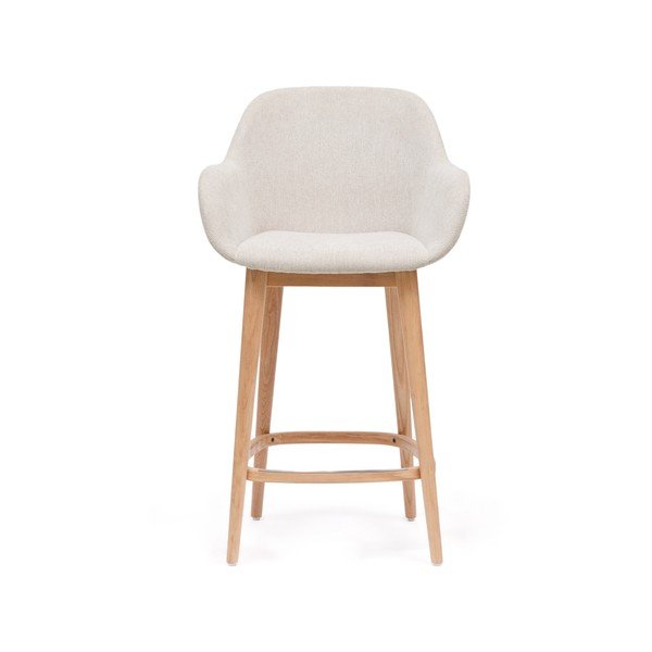 Beež polsterdatud baaritool käetugedega (istme kõrgus 66 cm) Konna - Kave Home-image-2