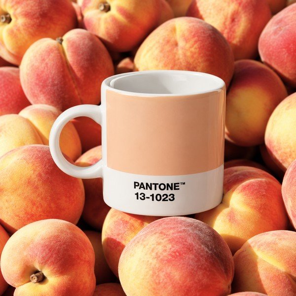 Virikuvärvi portselanist espressotass, 120 ml Peach Fuzz 13-1023 – Pantone-image-1
