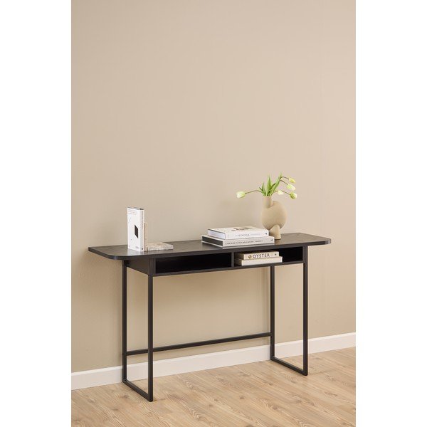 Must tuhkpuidu spoonist konsoollaud 40x140 cm Darlington - Actona-image-1