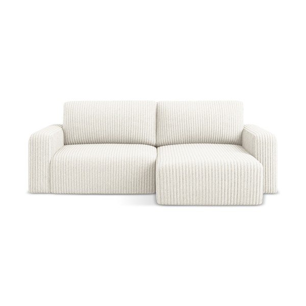 Kreemikas sametist diivanvoodi/panipaigaga nurgadiivan (parempoolne nurk/diivanvoodiga) Kona - Makamii