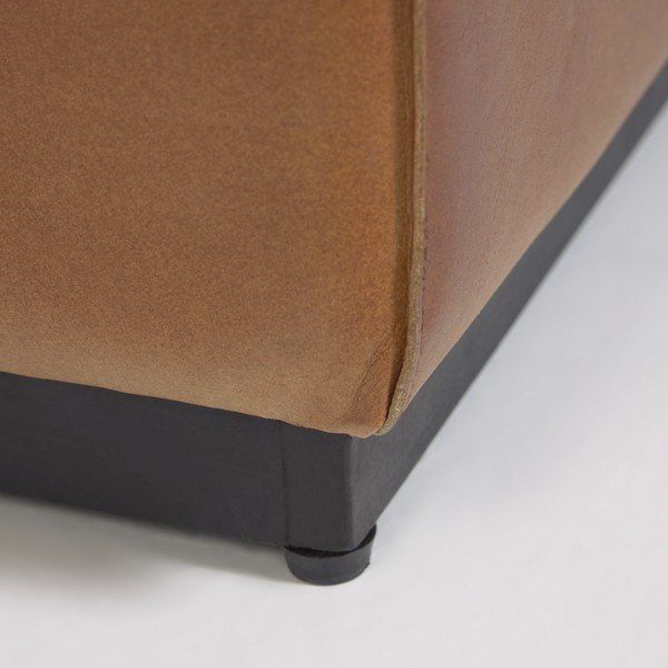 Konjaki pruunist nahast ottomani Cesia - Kave Home-image-3