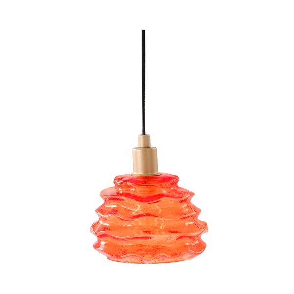 Oranž klaasist ripplamp ø 15 cm Fall - Jotex
