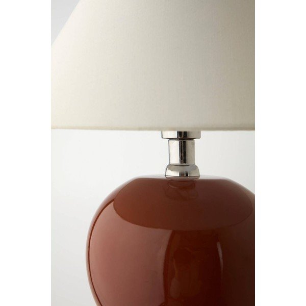 Pruun/kreemikas keraamiline laualamp (kõrgus 29 cm) Karamell - Jotex-image-4