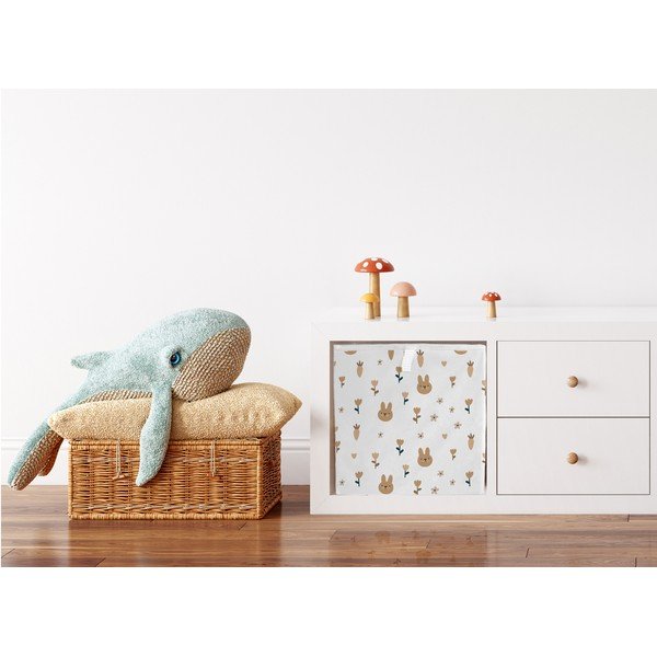 Valge riidest laste mänguasjade organisaator 32x32x32 cm Sweet Bunnies - Butter Kings-image-2